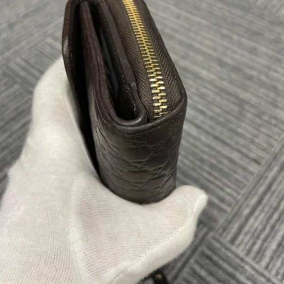 Gucci Microguccissima Brown Continential Bifold Wallet - Picture 4 of 5
